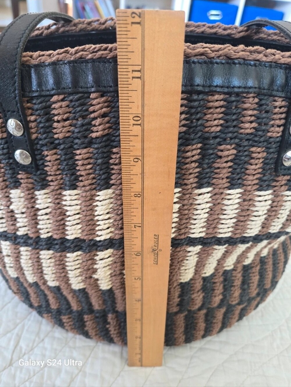 Patricia Nash Large Woven Striped Tote Bag - Picture 6 of 10